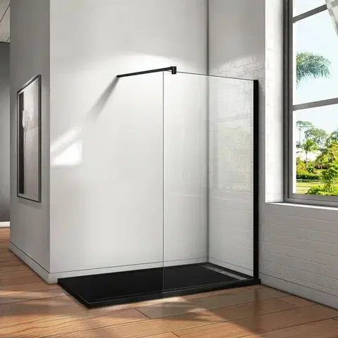 Sprchové dvere H K - LUSTY BLACK F1 40 Sprchová zástena WALK IN 38-40x 200, 8 mm sklo SE-LUSTYBLACKF140