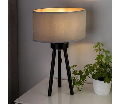 Lampy  - Stolná lampa OVAL 1xE27/15W/230V pr. 30 cm šedá 603539