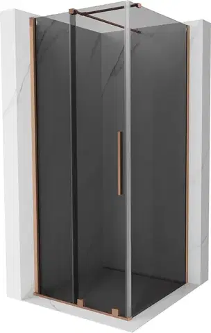 Sprchovacie kúty MEXEN/S - Velár sprchovací kút, posuvné dvere 120 x 120, grafit, meď kartáčovaná 871-120-120-41-65