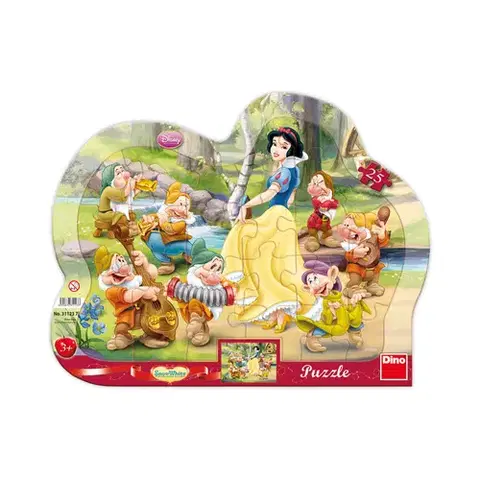 Do 49 dielikov Dino Toys Puzzle Snehulienka 25 Dino