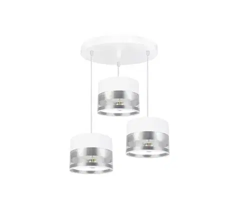 Svietidlá  Luster na lanku MILO 3xE27/60W/230V strieborná 0338