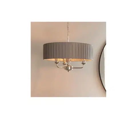 Svietidlá Endon 94394 - Luster na reťazi HIGHCLERE 3xE14/40W/230V tmavošedá/lesklý chróm 94394