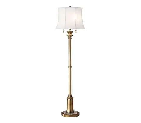 Lampy Elstead Feiss FE-STATEROOM-FL-BB - Stojacia lampa STATEROOM 2xE27/60W/230V mosadz FE-STATEROOM-FL-BB