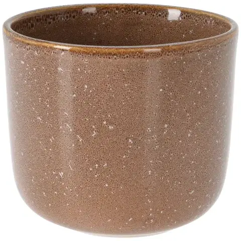 Záhradné dekorácie Hnedý porcelánový kvetináč