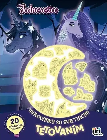 Pre deti a mládež - ostatné Maľovanky so svietiacim tetovaním - Jednorožce