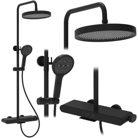 Kúpeľňové batérie REA REA - Sprchový set Farel Black REA-P0354