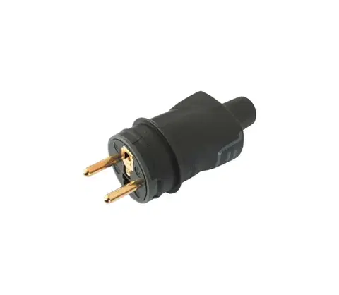Predlžovacie káble Legrand 50445 - Vidlica gumová 2P+T 16A/250V IP44  čierna 50445