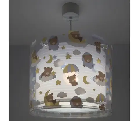 Svietidlá Dalber 41572T - Detský luster BABY TEDDY 1xE27/15W/230V modrá 41572MT