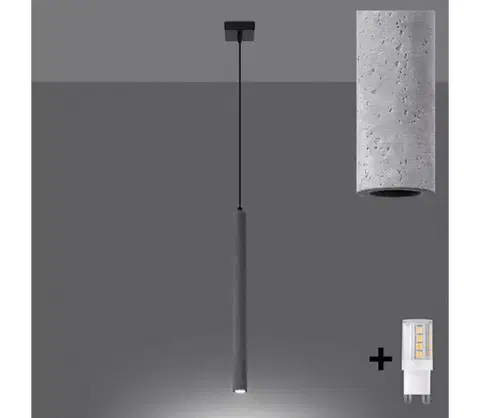 Svietidlá BRILAGI - LED Luster na lanku DRIFA 1xG9/4W/230V betón BR.1271