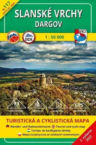 Turistika, skaly Slanské vrchy - Dargov TM 117 - 1:50 000, 3. vydanie