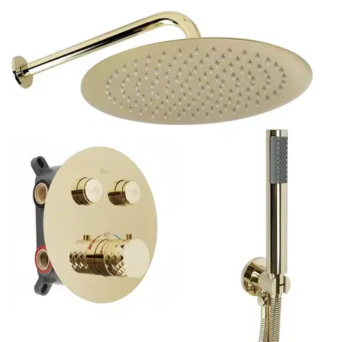 Sprchy a sprchové panely REA - Podomietková sprchová sada Lungo Diamond Gold+ BOX REA-P6965