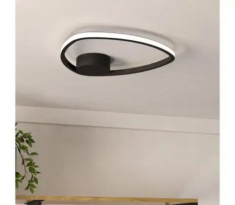 Svietidlá Eglo 902148 - LED Stropné svietidlo MOSCHELLA LED/9,7W/230V čierne 902148