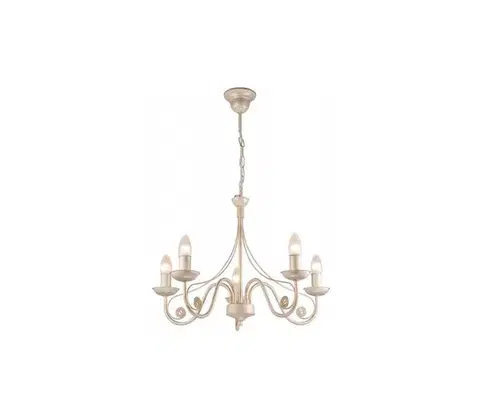 Svietidlá  Luster na reťazi DONATO 5xE14/40W/230V LM 5.29 BIAŁY