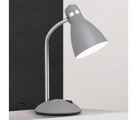 Lampy Orion - Stolná lampa SCHOOL 1xE27/40W/230V sivá/matný chróm LA 4-1187 grau