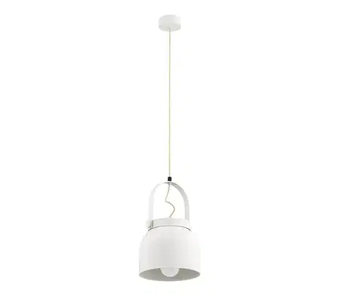 Svietidlá Argon 8280 - Luster na lanku LOGAN 1xE27/15W/230V pr. 20 cm biela 8280