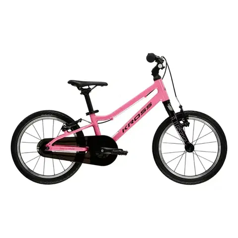 Bicykle Ultra ľahký detský bicykel Kross Liftie 16" Gen 009 • 105-125 cm • 5,8 kg ružová / čierna / lesk - 8" (105-125 cm)