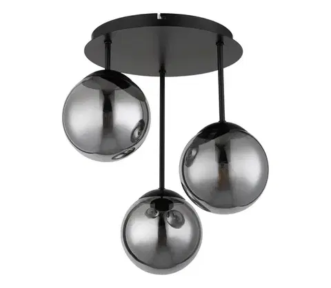 Svietidlá Globo 47441-3S - Prisadený luster HARMON 3xE14/25W/230V čierna 47441-3S