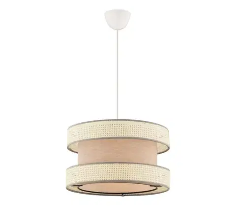 Svietidlá  Luster na lanku HALO 1xE27/60W/230V béžový/krémový 390FLH2466