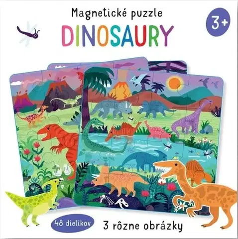 Leporelá, krabičky, puzzle knihy Magnetické puzzle: Dinosaury