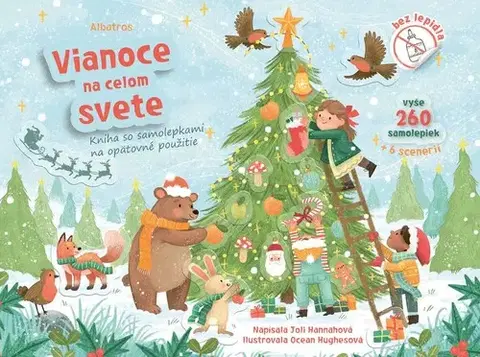 Nalepovačky, vystrihovačky, skladačky Kniha so samolepkami - Vianoce na celom svete - Hannah Joli,Ocean Hughes,Františka Gibalová
