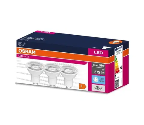 Žiarovky SADA 3x LED Žiarovka PAR16 GU10/6,9W/230V 4000K - Osram 4058075497658