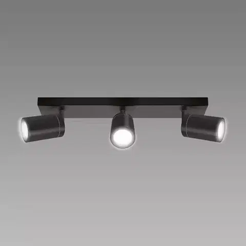 Lampy do obývačky Luster TENOR GU10 3L BLACK 04073 IP44 LS3