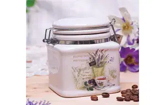 Dózy na potraviny MAKRO - Dóza s klipom Levanduľa 0,43l