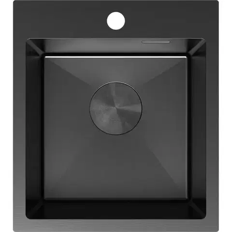 Kuchynské drezy MEXEN MEXEN - Solix oceľový drez 1-bowl 400 x 450 mm, čierna 6401401000-70