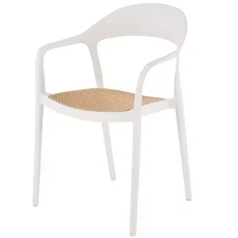Kuchynské stoličky Stolička K530 biela/prírodné