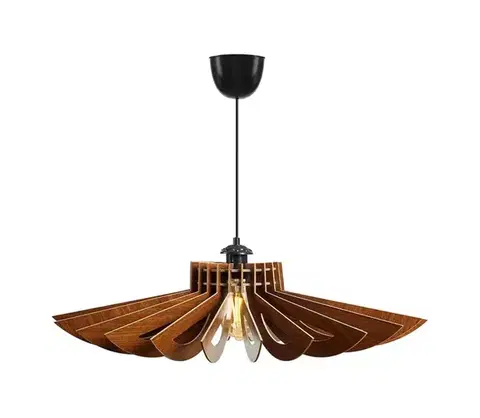 Svietidlá  Luster na lanku 1xE27/60W/230V hnedá pr. 52 cm 390FLH1555