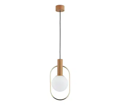 Svietidlá  Luster na lanku MODI 1xE14/10W/230V zlatá/béžová 61152