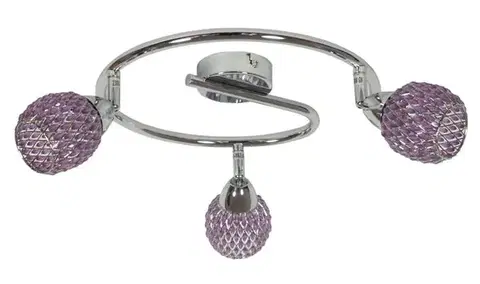 Stropná svetla Číra špirálová stropná lampa g9 fialová