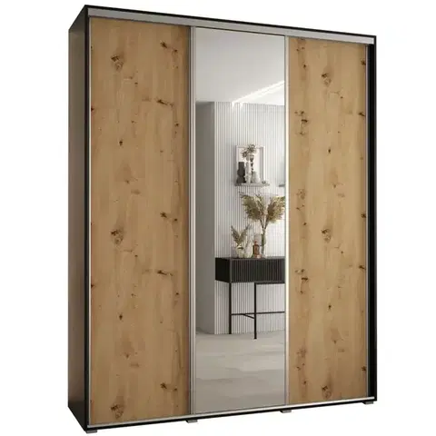 Šatníkové skrine Skriňa 45 Canaris 3 190 čierna/artisan/silver