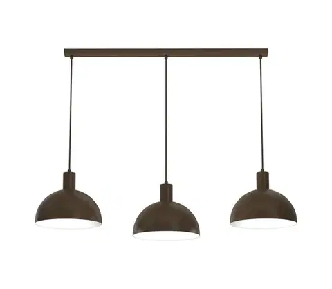 Svietidlá  Závesný luster HANDA s lankom 3xE27/15W/230V hnedý 4386