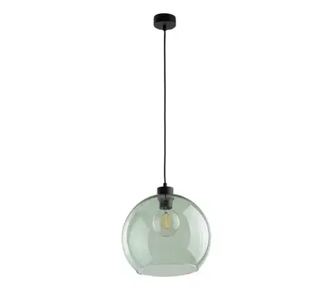 Svietidlá  Závesný luster CUBUS 1xE27/15W/230V čierna/dymová zelená 6778