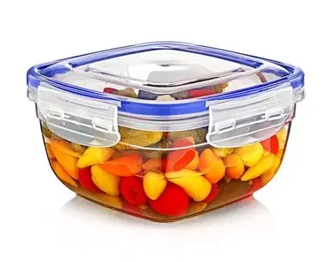 Dózy na potraviny Kinekus Plastová dóza s tesnením 900ml, štvorec