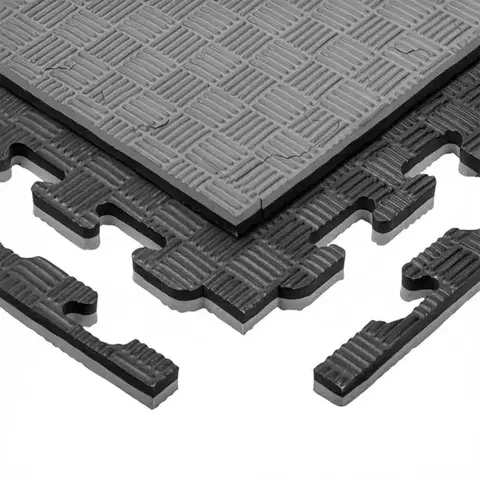 Podložky na cvičenie Puzzle tatami podložka inSPORTline Sazegul 100x100x2 cm šedo-čierna, vzor 5 prúžkov