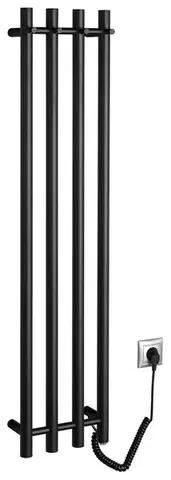 Radiátory do kúpeľne SAPHO - PAPINADO elektrický sušiak uterákov, 263x1200, 85W, čierna mat ER350