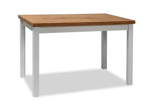 Jedálenské stoly SIGNAL Adam jedálenský stôl dub lancelot / biela