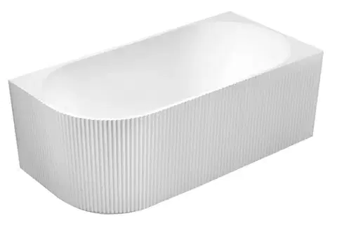 Vane AQUALINE - TIBERA STRIP R rohová stojaca vaňa, 150x75cm, biela E1037G