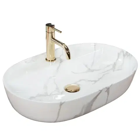 Sanitárna keramika REA - Umývadlo Aura 61 Marmo Shiny REA-U8003