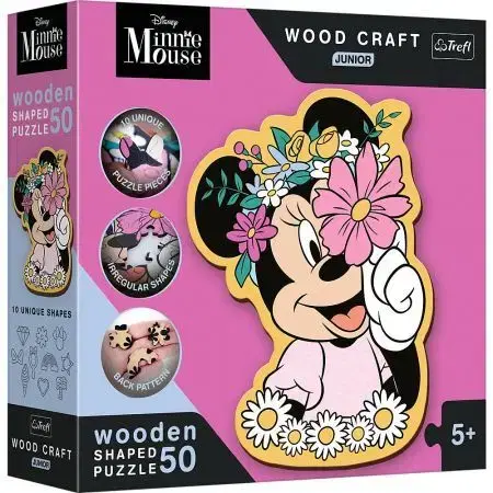 Do 99 dielikov Trefl Drevené puzzle Junior - Vo svete Minnie 50 Trefl