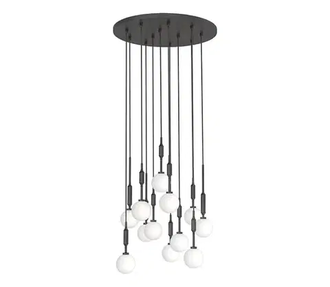 Svietidlá Open Design OR85402 - Závesný luster na lanku ERO 12xG9/8W/230V čierny OR85402