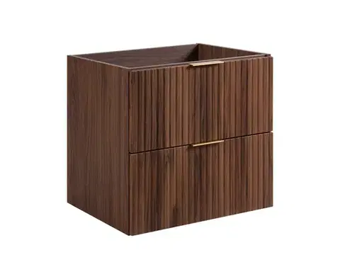 Skrinky do kúpeľne Elvisia Skrinka pod umývadlo FLOW Oak walnut 60 2S | 60 cm