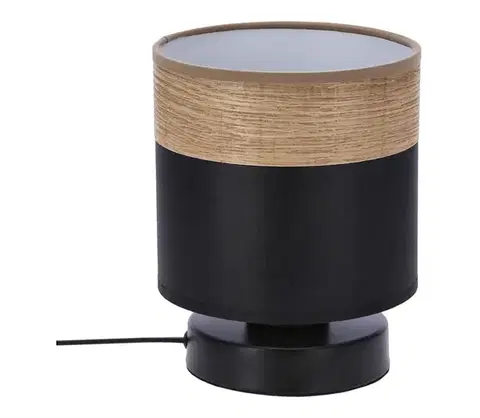 Lampy  Stolná lampa PORTO 1xE27/60W/230V čierna/hnedá 41-17628