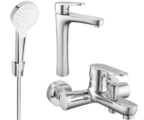 Sprchy a sprchové panely MEXEN/S - Kama R05 Set umývadlové a vaňové batérie s príslušenstvom, chróm 72513R05-00