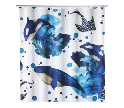 Svietidlá WENKO 25749100 - Sprchový záves AQUARIS 180x200 cm pestrofarebný 25749100