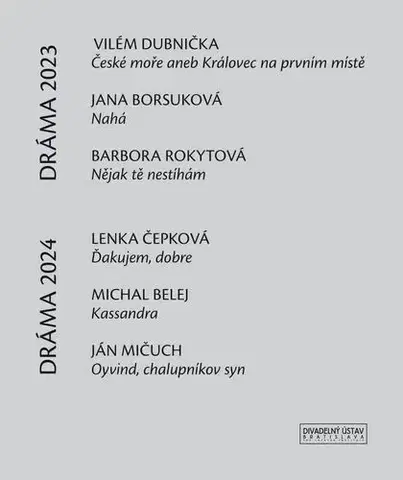 Dráma, divadelné hry, scenáre DRÁMA 2023 - 2024 - Kolektív autorov