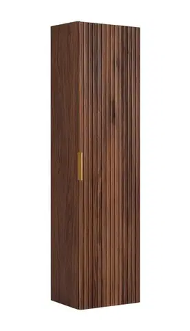Skrinky do kúpeľne Elvisia Vysoká skrinka do kúpeľne FLOW Oak walnut