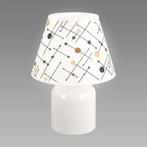 Lampy do obývačky Stolná lampa IMBIR E14 biela 04102 LB1